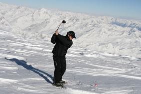 Golfeur dans la neige