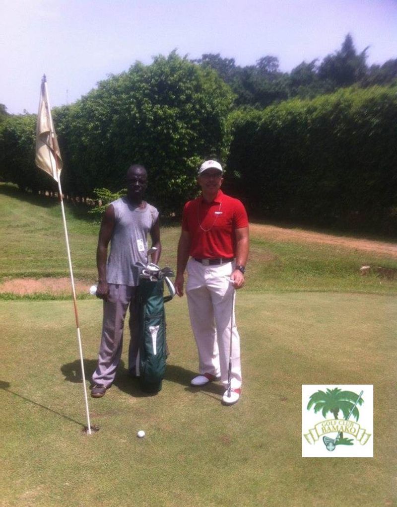 Patrick au golf course de Bamako